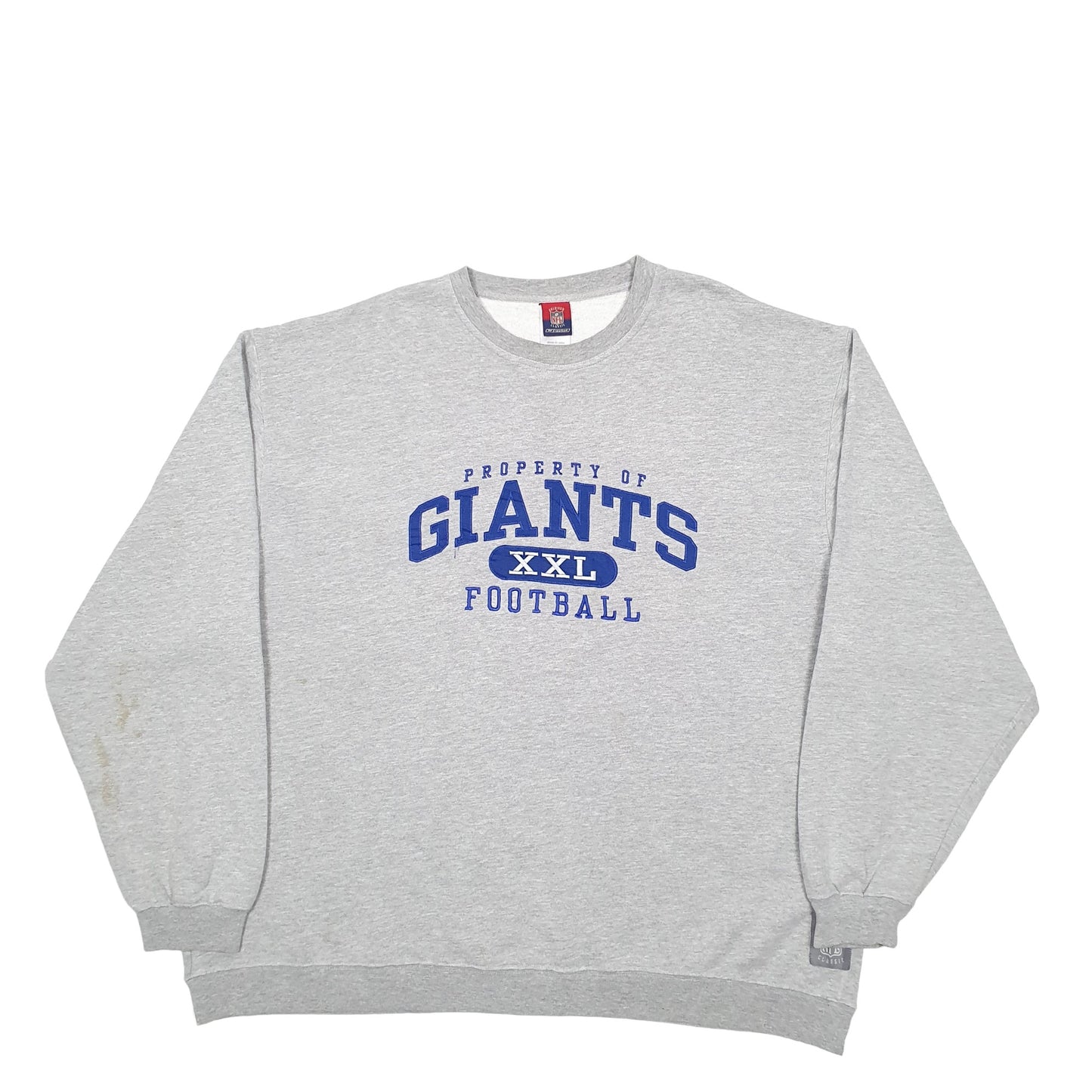 Mens Grey Reebok New York Giants Football Crewneck Jumper