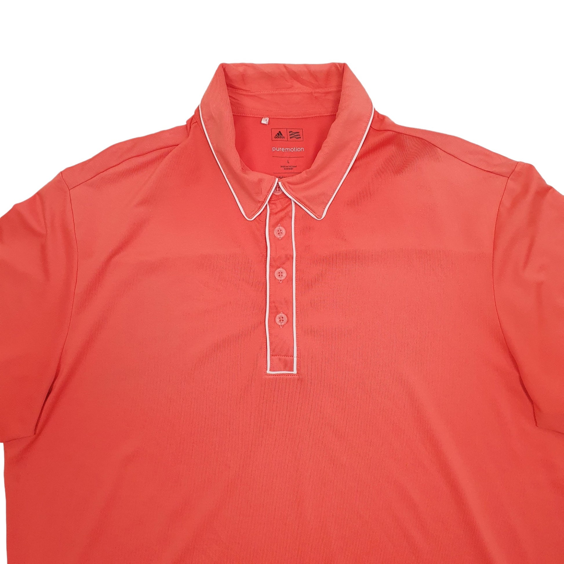 Adidas Short Sleeve Polyester Polo Shirt Pink