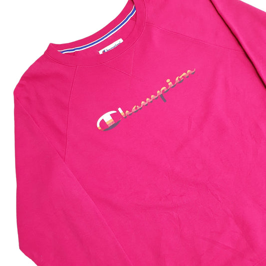 Mens Pink Champion  Crewneck Jumper