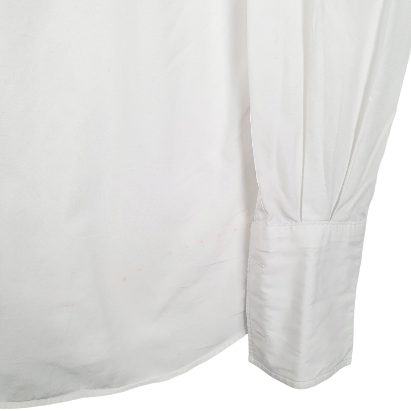 Ralph Lauren Long Sleeve Custom Fit Ruffled Shirt White