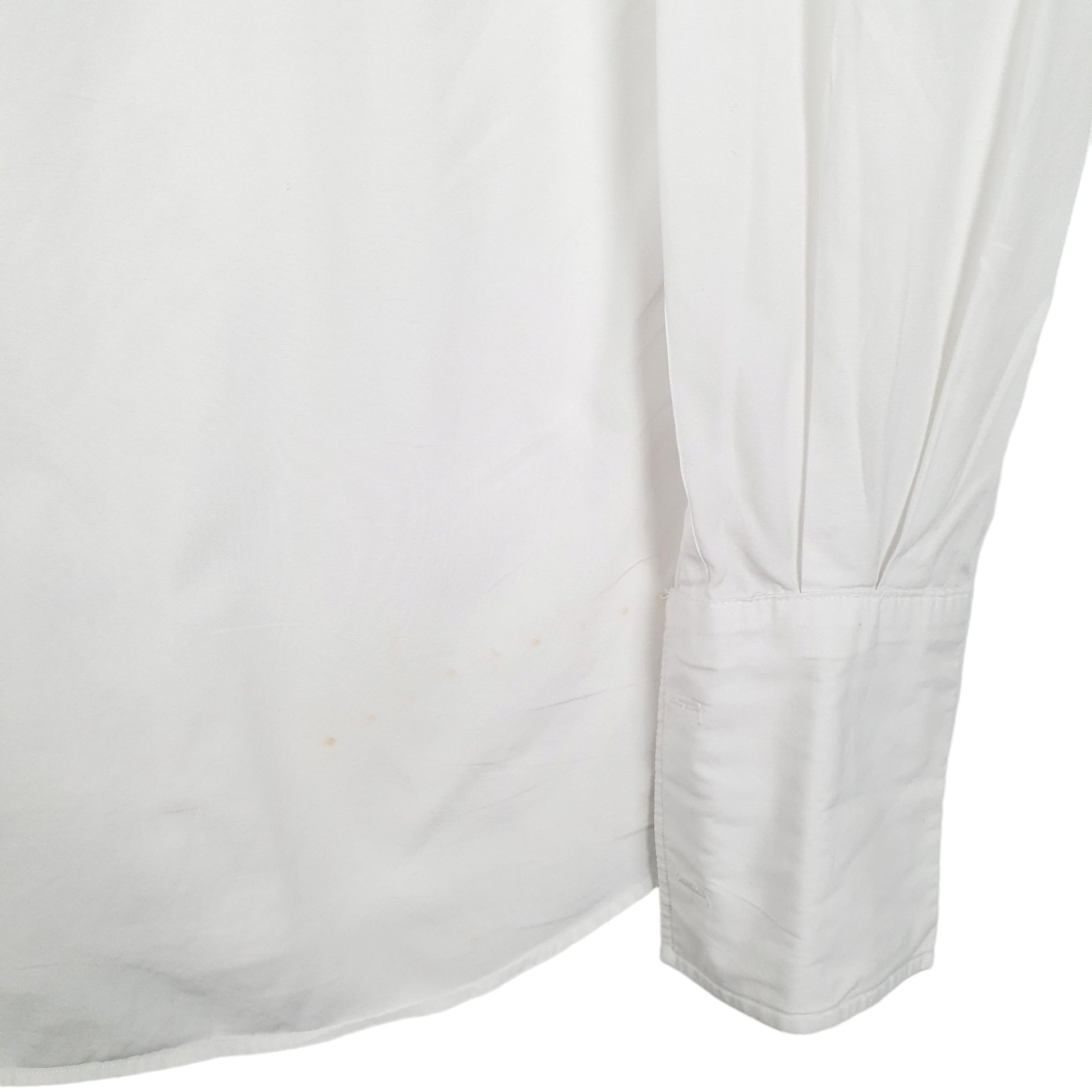 Ralph Lauren Long Sleeve Custom Fit Ruffled Shirt White