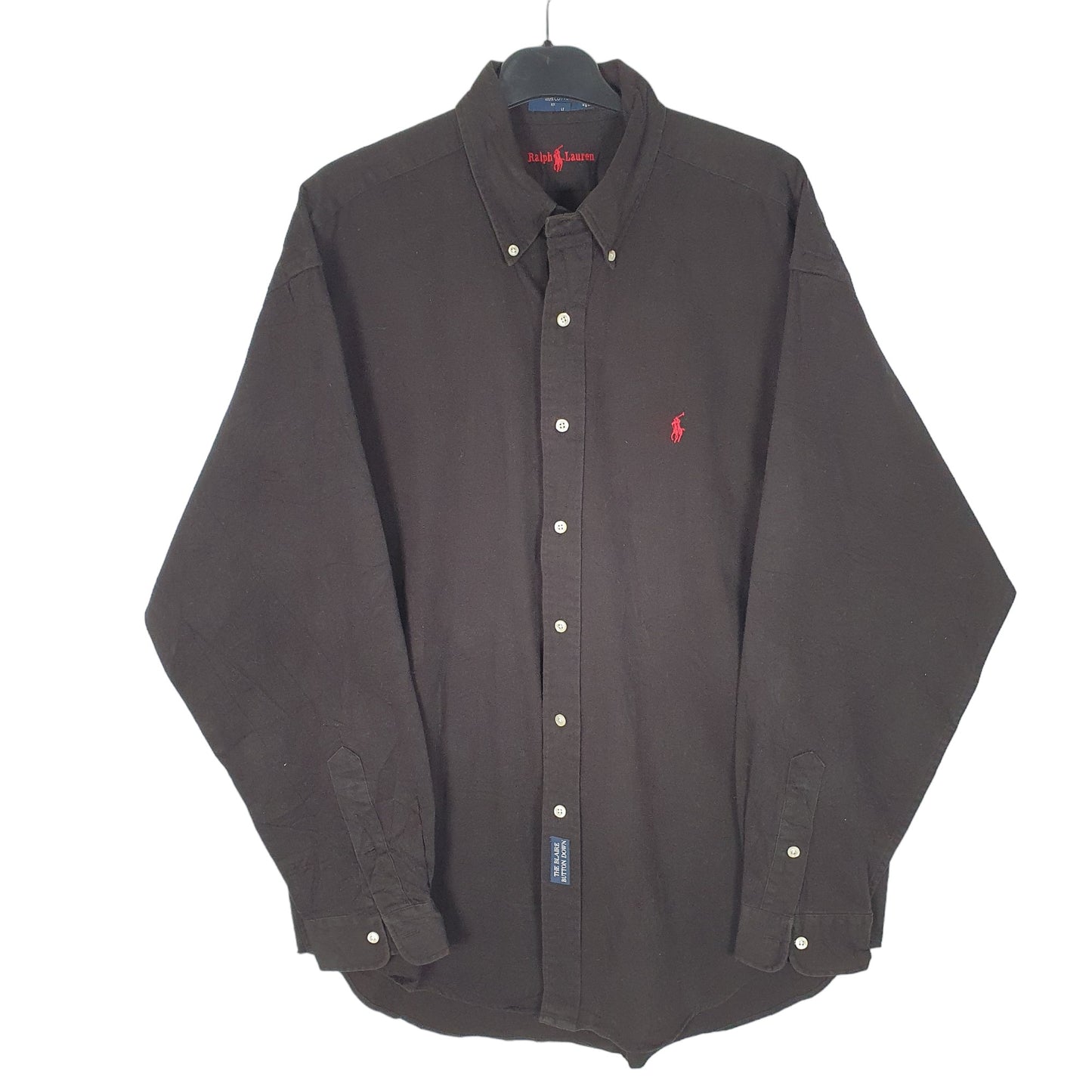 Ralph Lauren Button Down Long Sleeve Blaire Fit Shirt Black