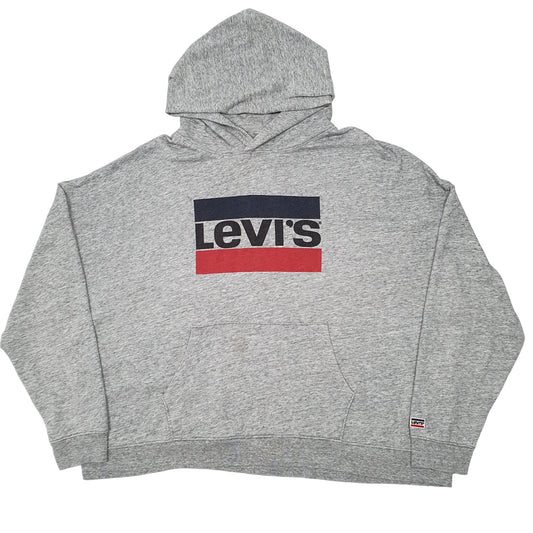 Mens Grey Levis Hoodie Jumper