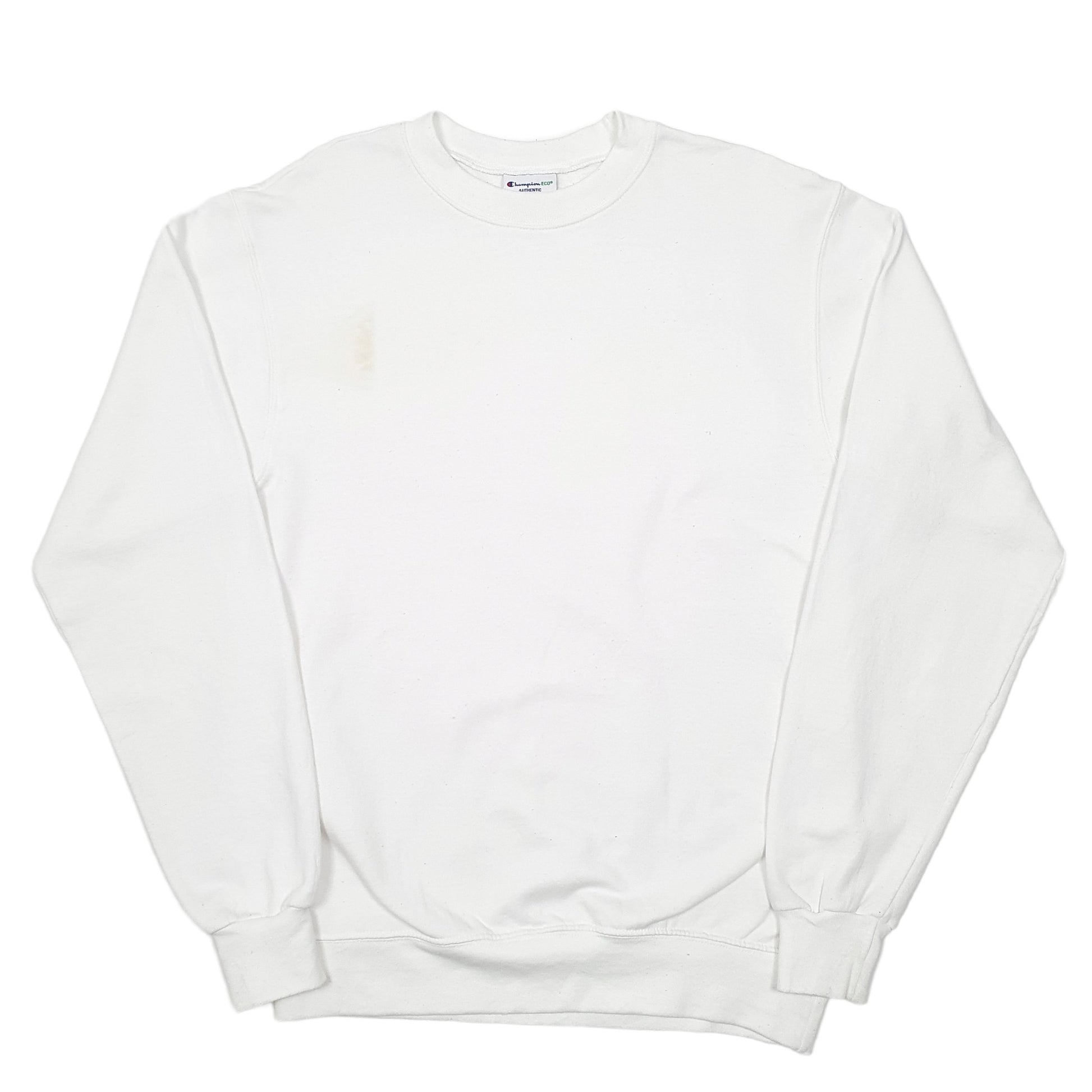 Mens White Champion  Crewneck Jumper