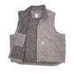 Mens Grey Carhartt Gravel Sherpa Lined Mock Neck Gilet Vest  Coat