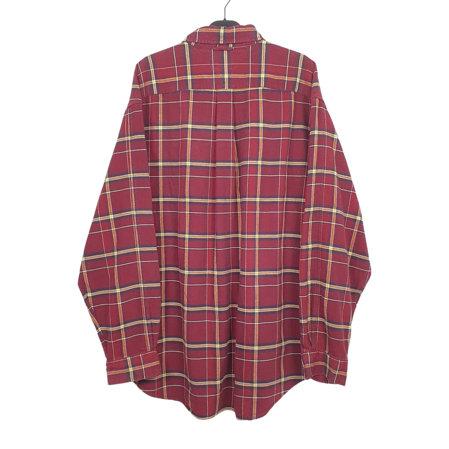 Tommy Hilfiger Long Sleeve Regular Fit Check Shirt Burgundy