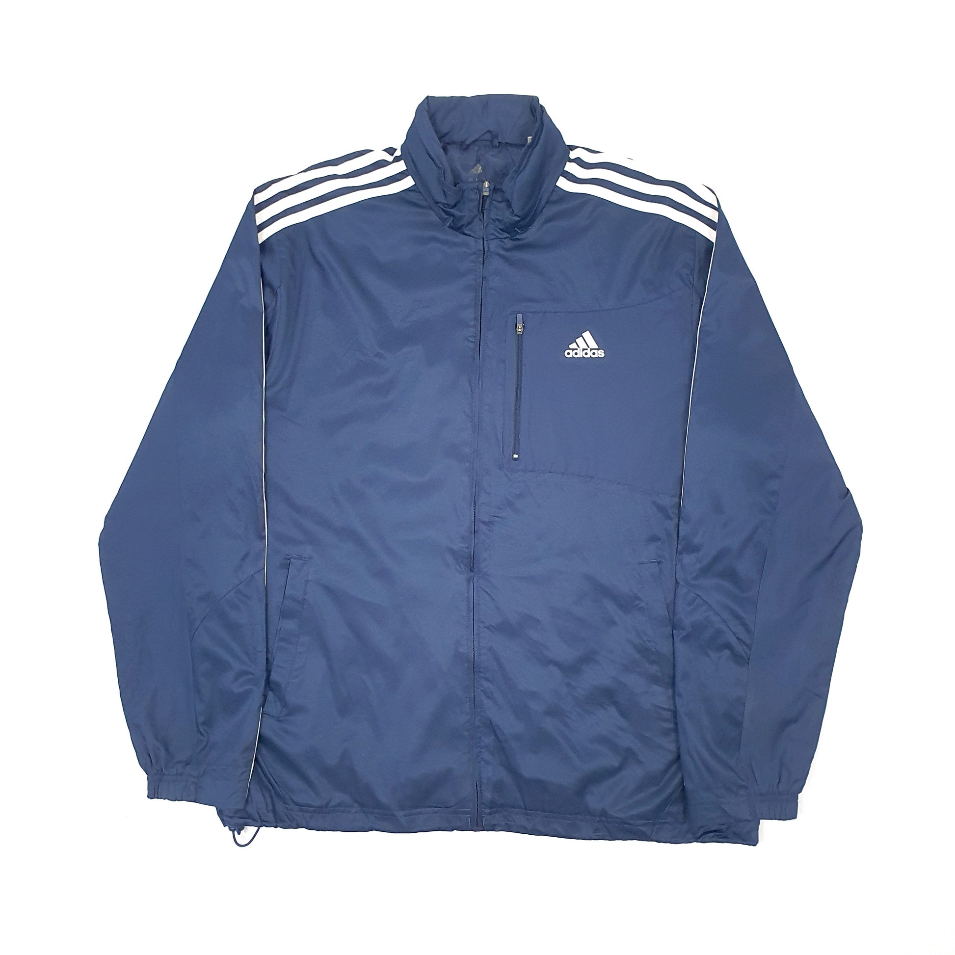 Mens Navy Adidas Windbreaker Tracksuit Jacket Coat