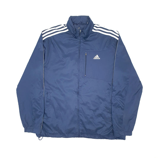 Mens Navy Adidas Windbreaker Tracksuit Jacket Coat