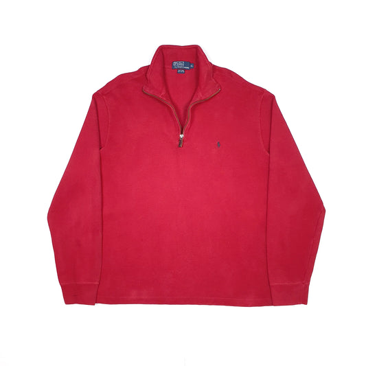 Red Polo Ralph Lauren Quarter Zip Jumper