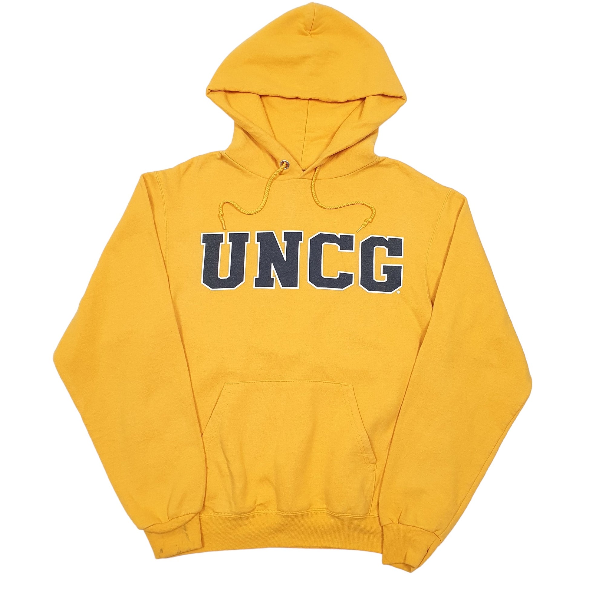 Mens Yellow Champion UNCG University North Carolina Greensboro Hoodie Jumper