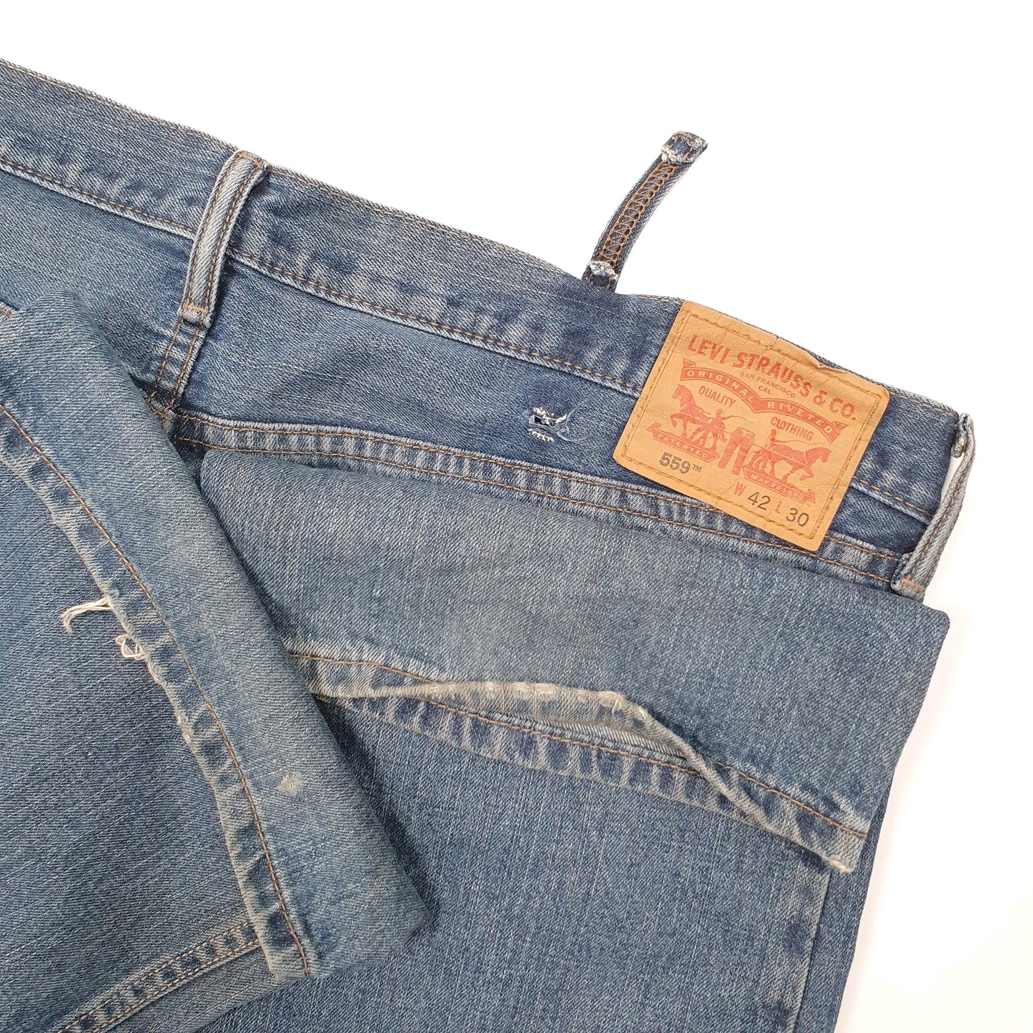 Levis 559 Relaxed Fit Jeans W44 L30 Blue