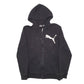 Mens Black Puma Spellout Full Zip Jumper