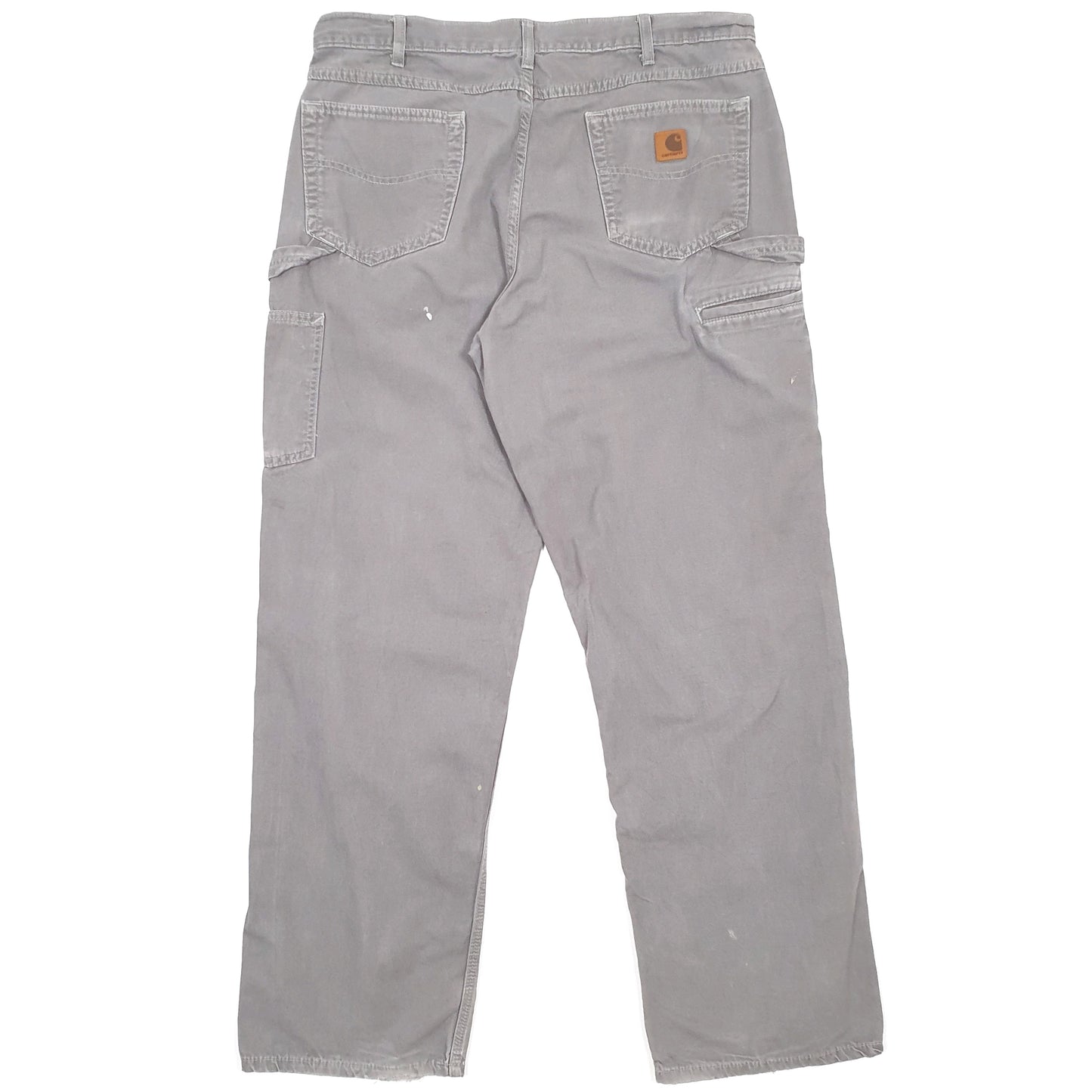 Mens Carhartt Grey Carpenter Trousers W36 L32 Grey