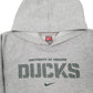 Mens Grey Nike Team Vintage 2000s Y2K Oregon Ducks USA College Hoodie Jumper