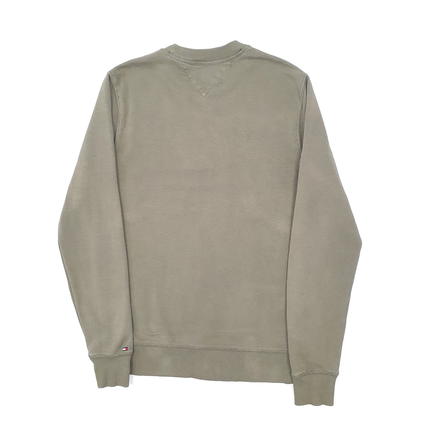 Mens Green Tommy Hilfiger Spellout Crewneck Jumper