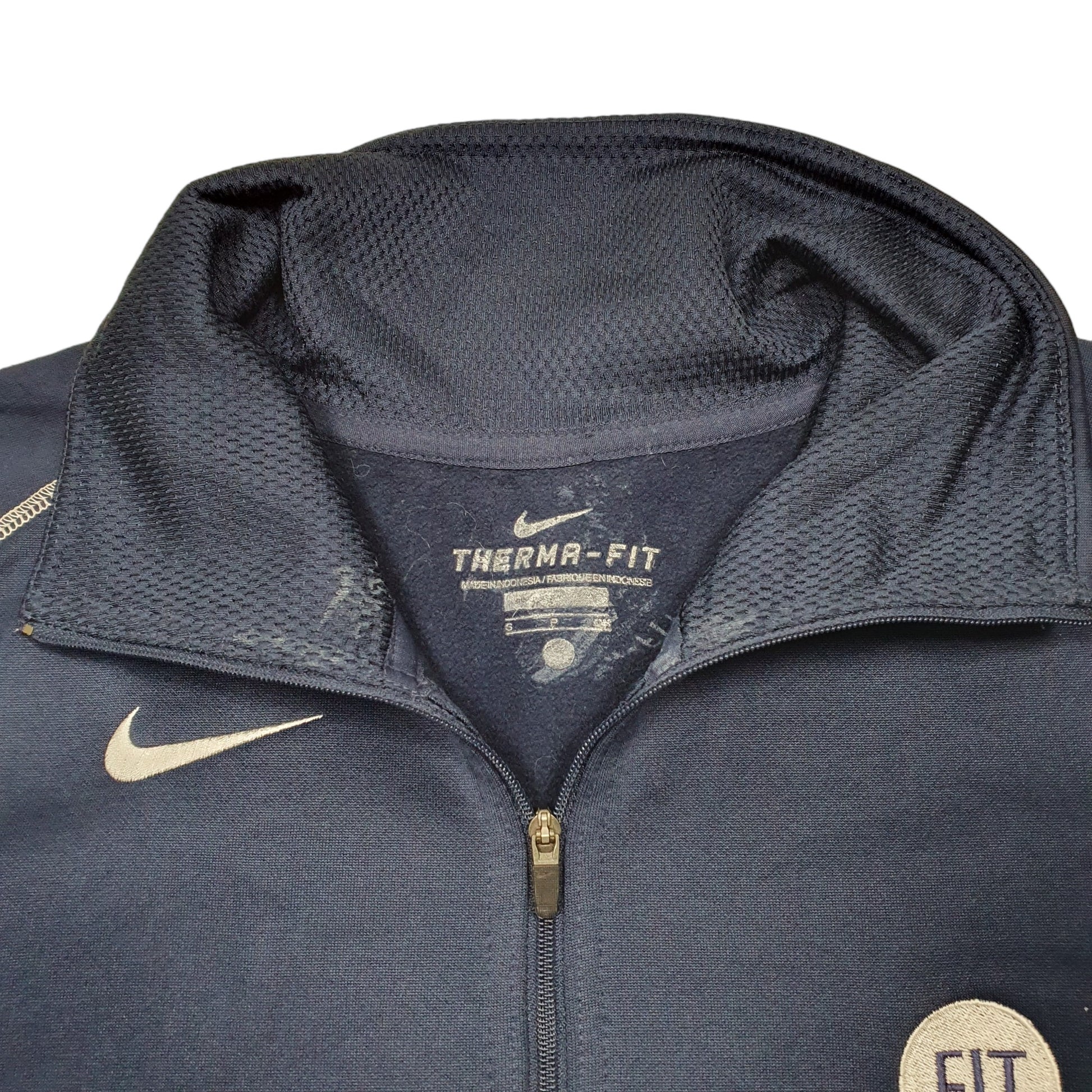 Mens Navy Nike Therma Fit Athletics Coach Quarter Zip Jumper