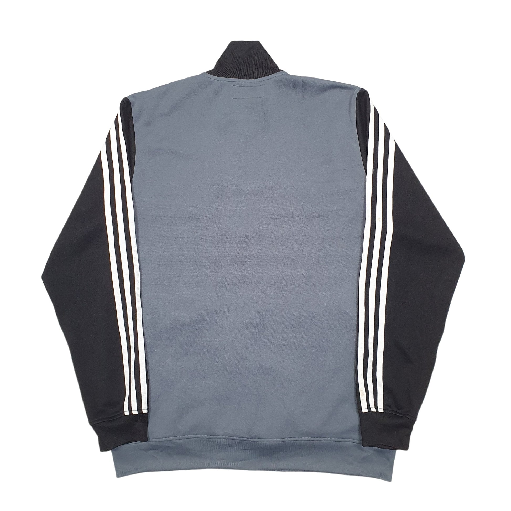 Mens Grey Adidas Three Stripes Full Zip Jumper