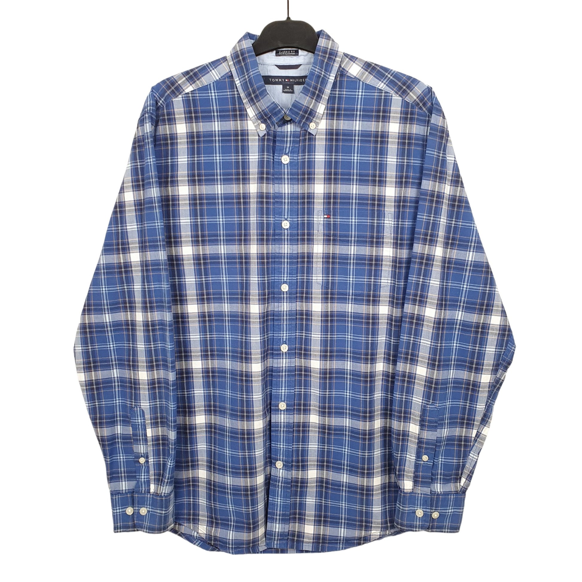 Tommy Hilfiger Long Sleeve Regular Fit Check Shirt Blue