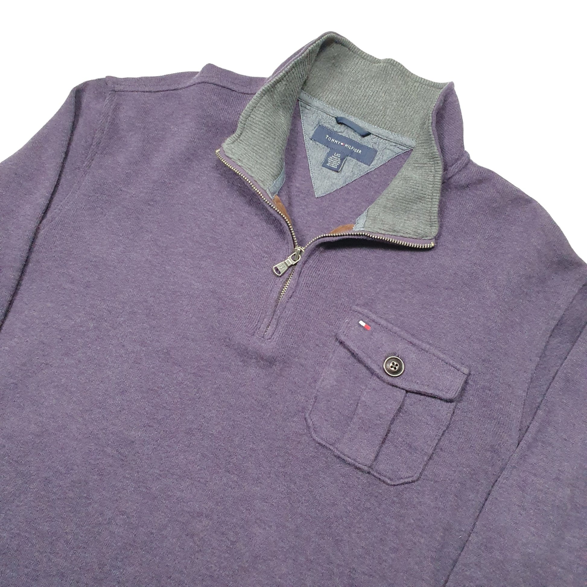 Tommy Hilfiger Quarter Zip L Purple