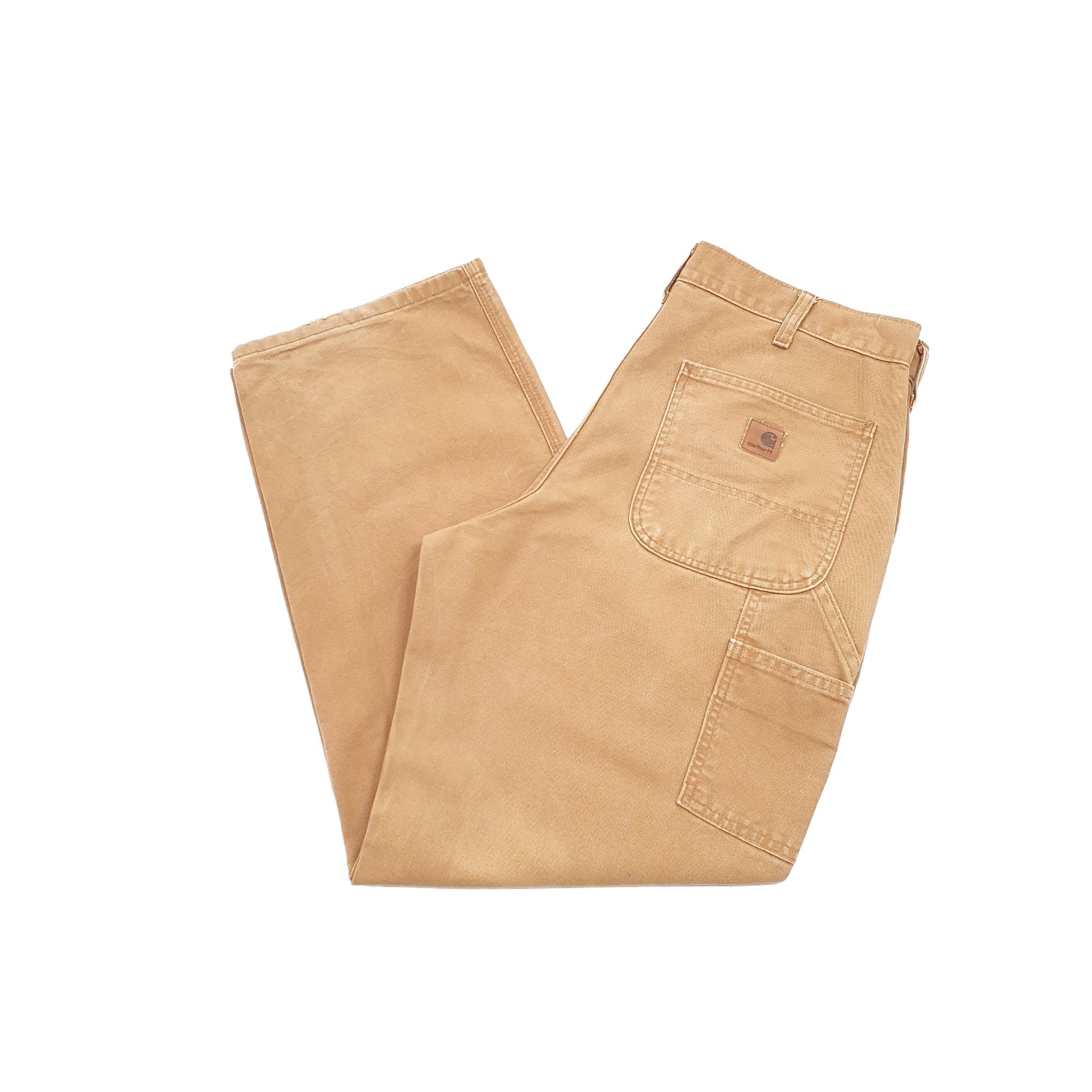 Mens Carhartt Brown Carpenter Trousers W34 L30 Brown