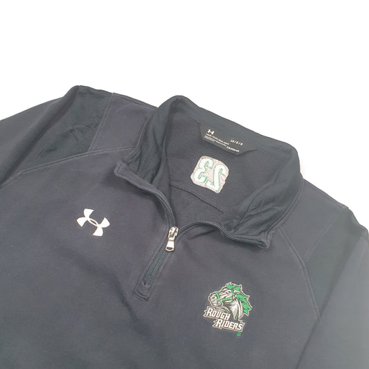 Under Armour Rough Riders team logo. Quarter Zip L Black