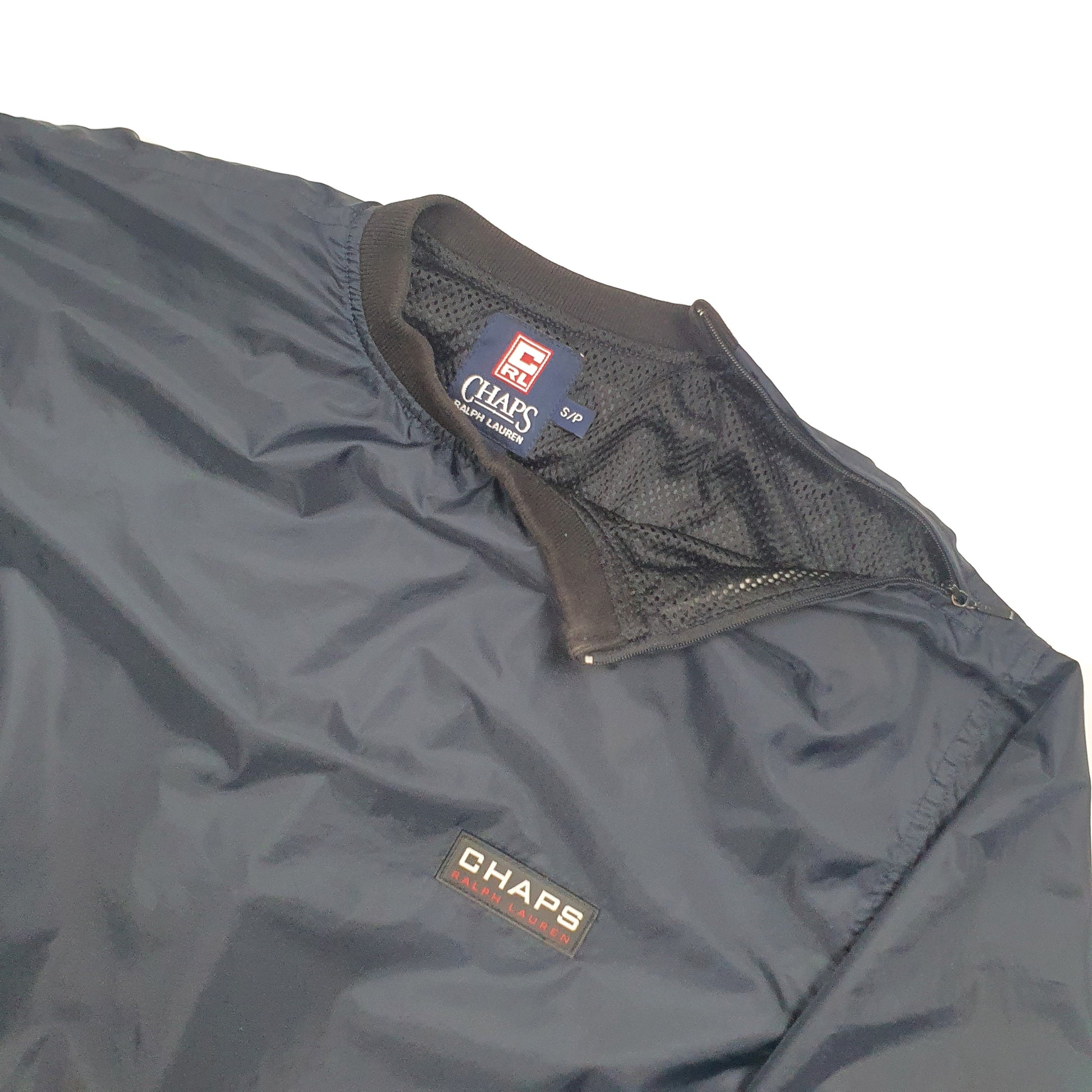 Chaps Windbreaker Crewneck M Black