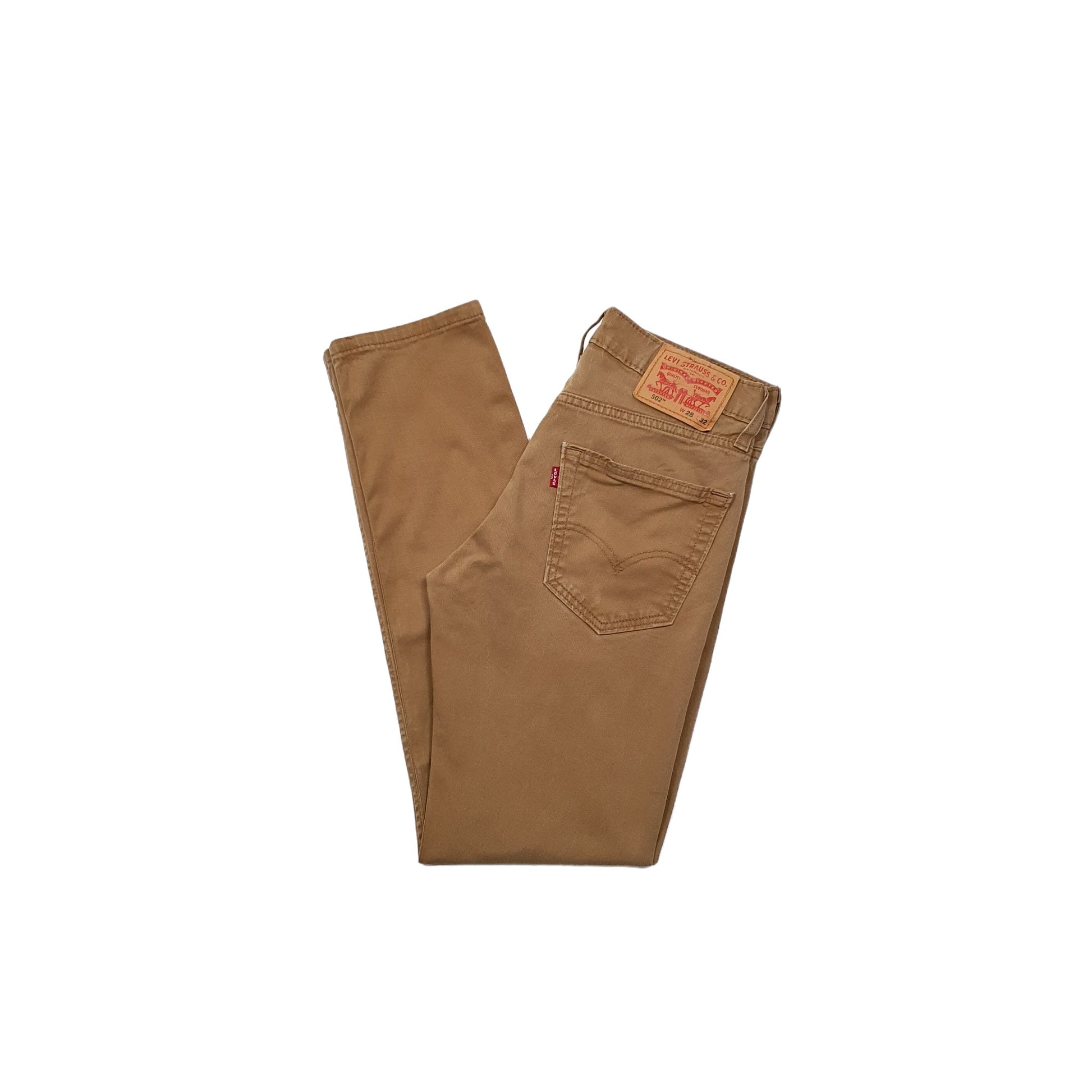 Levis 502 Regular Fit Jeans W28 L29 Khaki