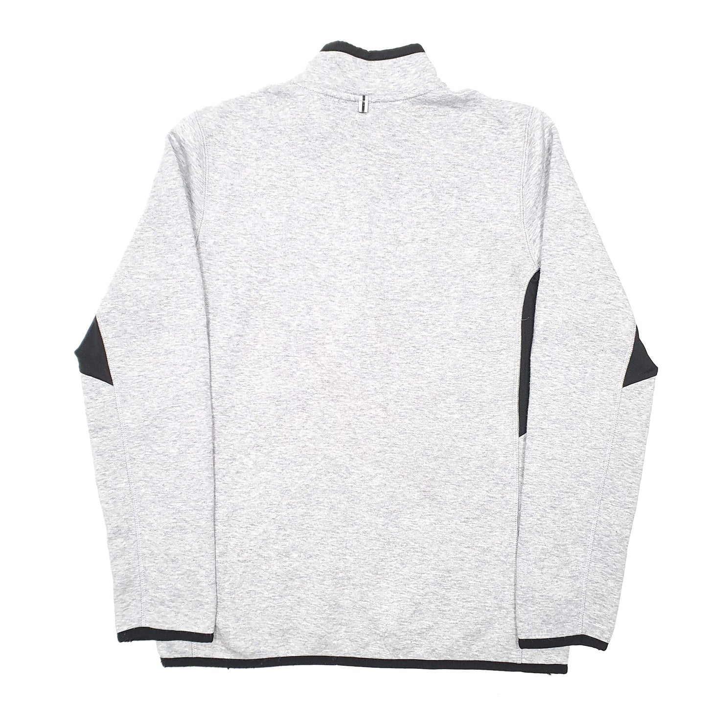 Mens Grey Reebok Active Workout Gym Running Quarter Zip Jumper