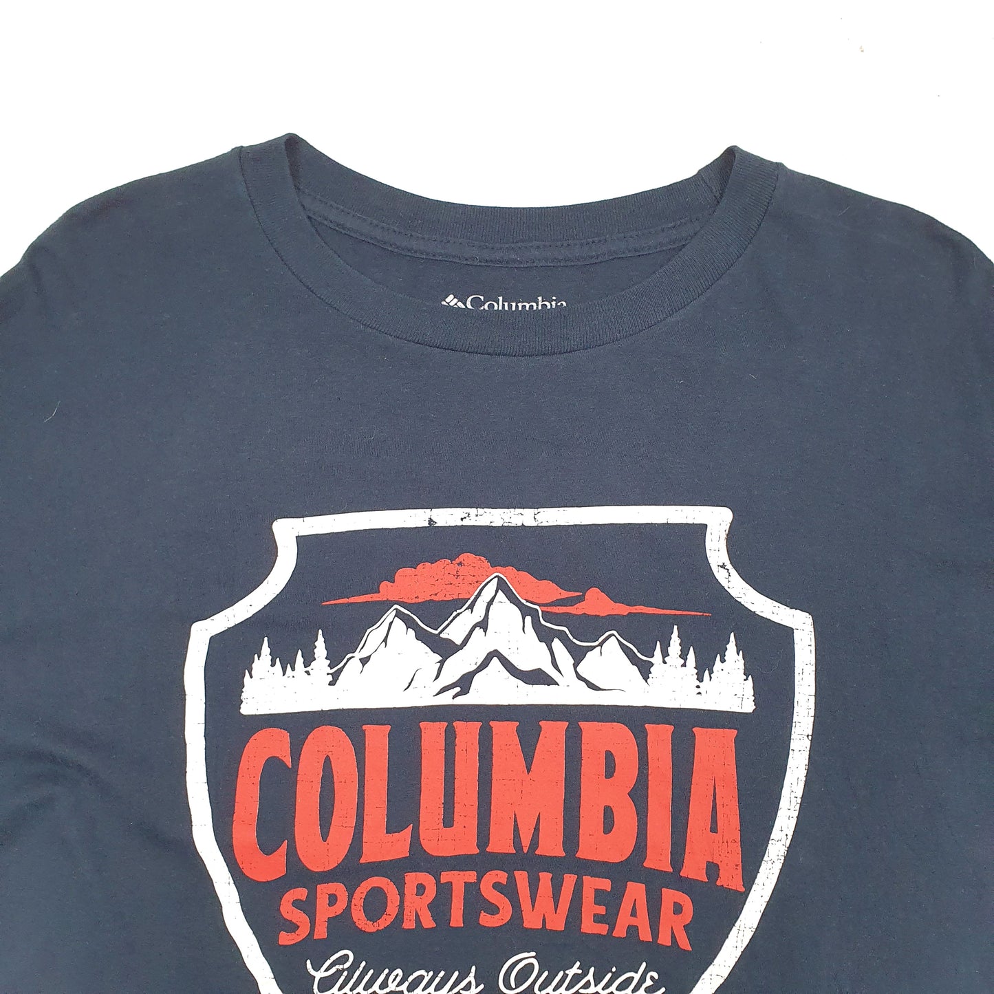 Mens Navy Columbia Sportswear  Short Sleeve T Shirt