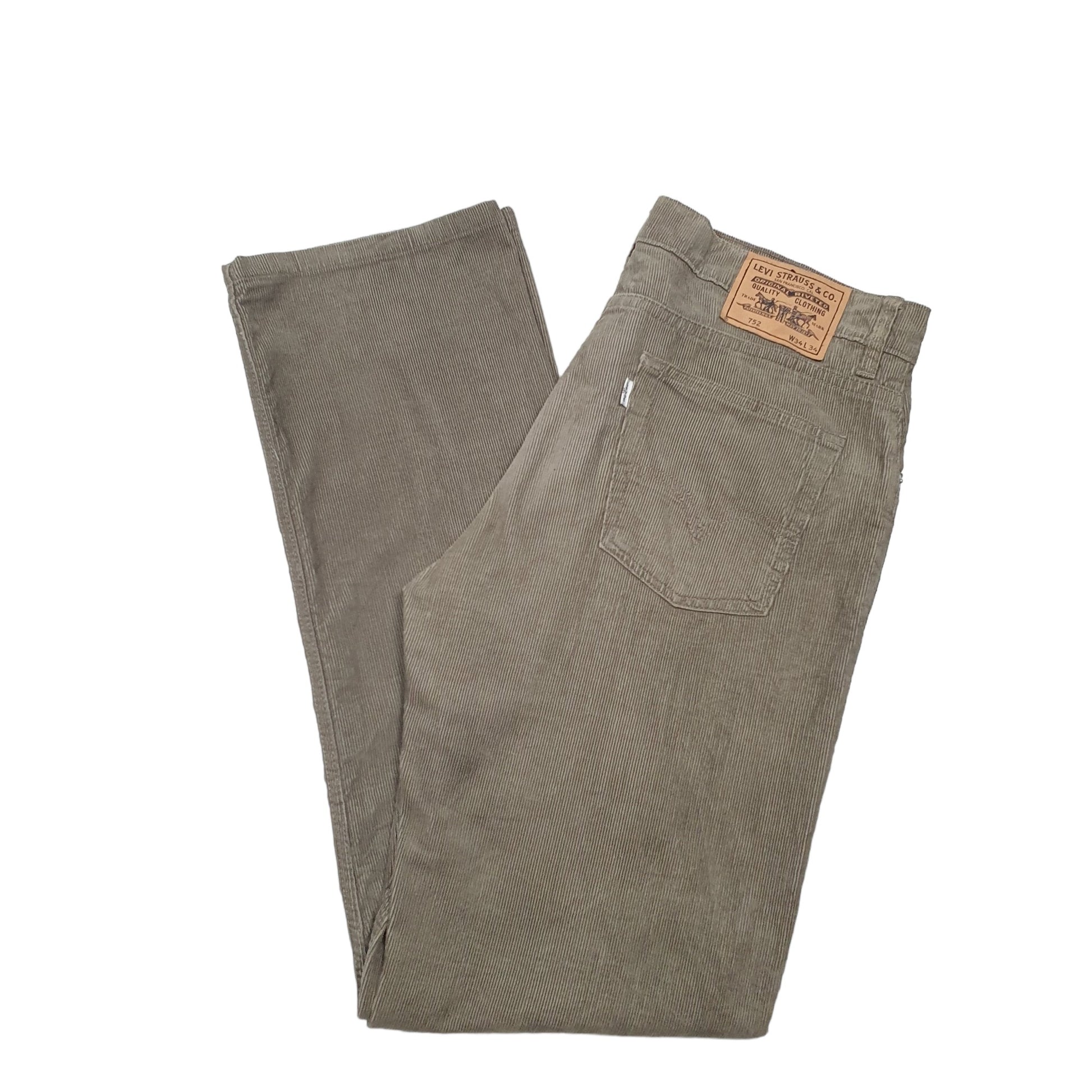 Mens Brown Levis 752 Corduroy Trousers