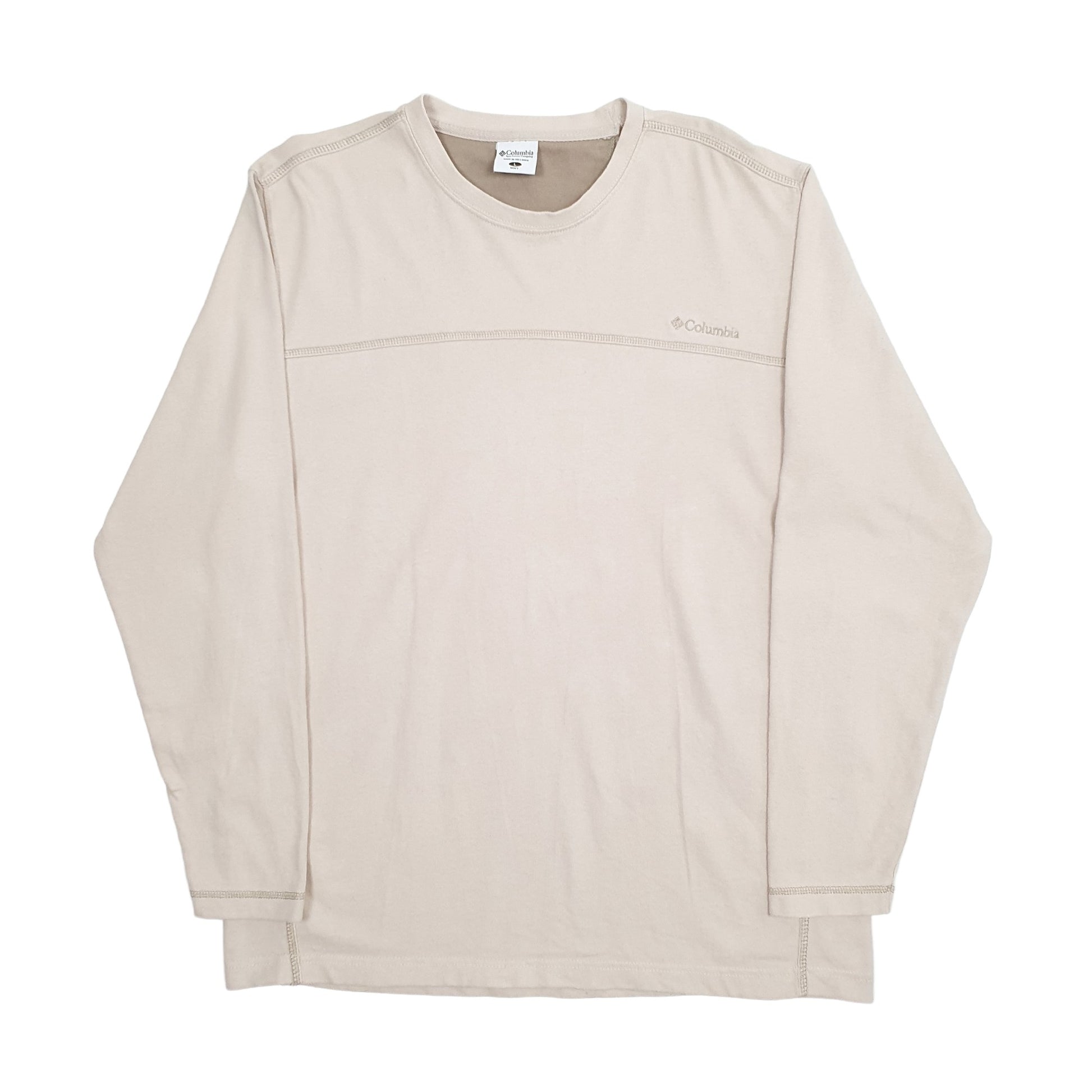 Mens Beige Columbia Sportswear  Crewneck Jumper