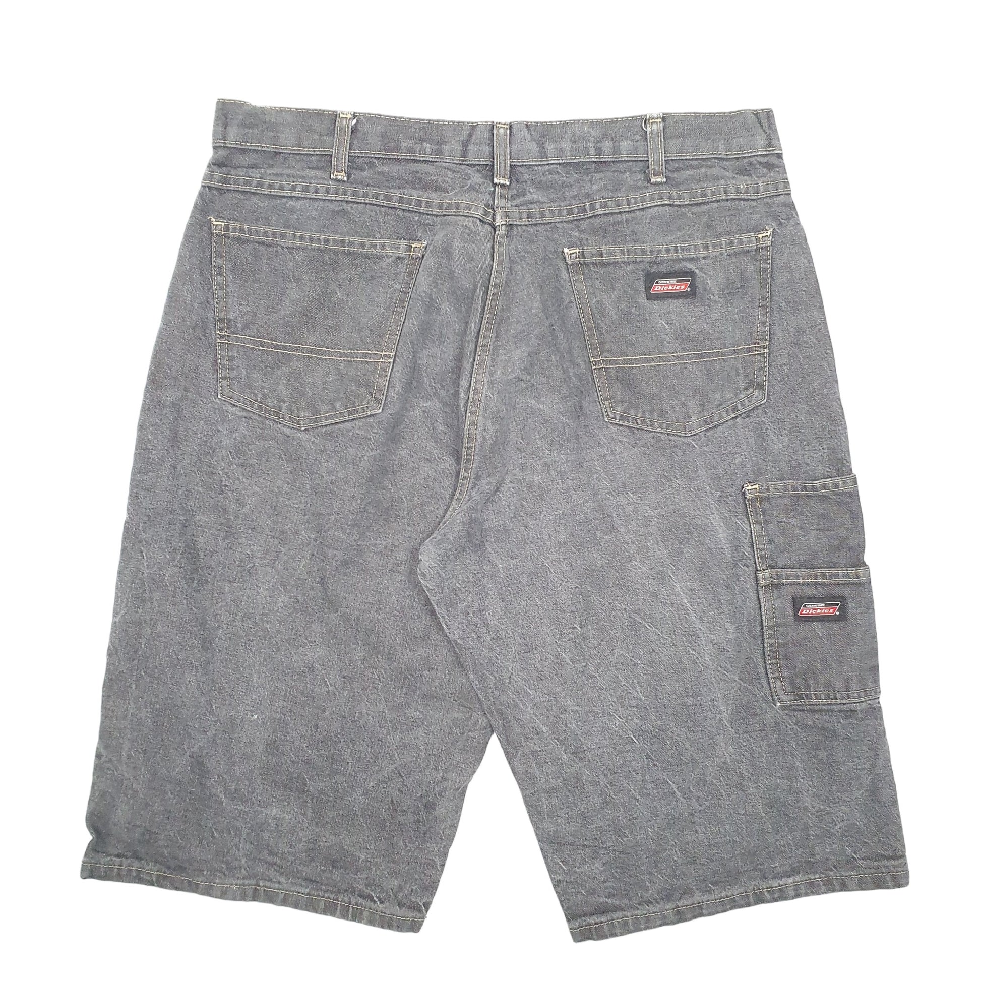 Mens Grey Dickies Carpenter Workwear Denim Shorts