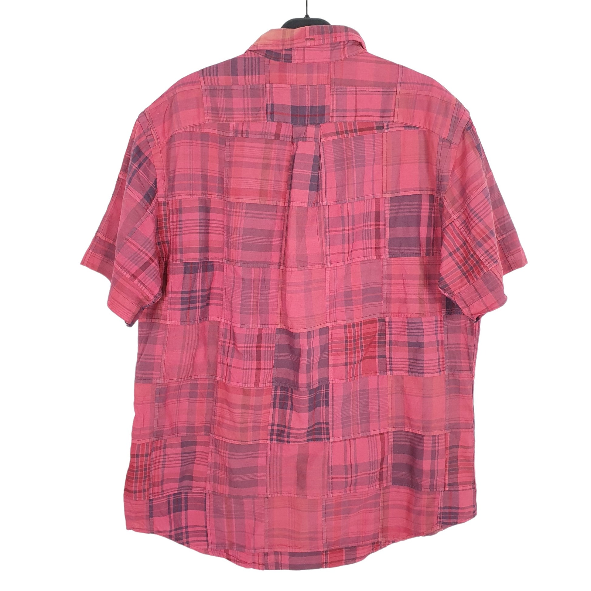 Ralph Lauren Short Sleeve Custom Fit Check Shirt Burgundy