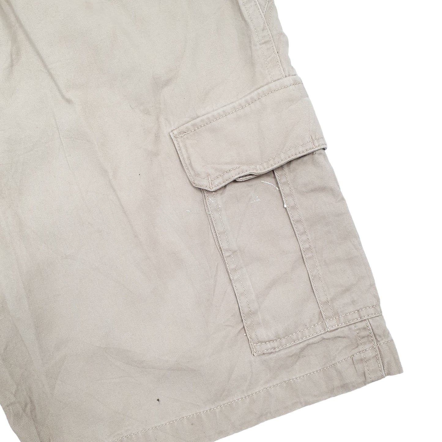 Faded Glory Combat Beige Cargo Workwear Shorts W32