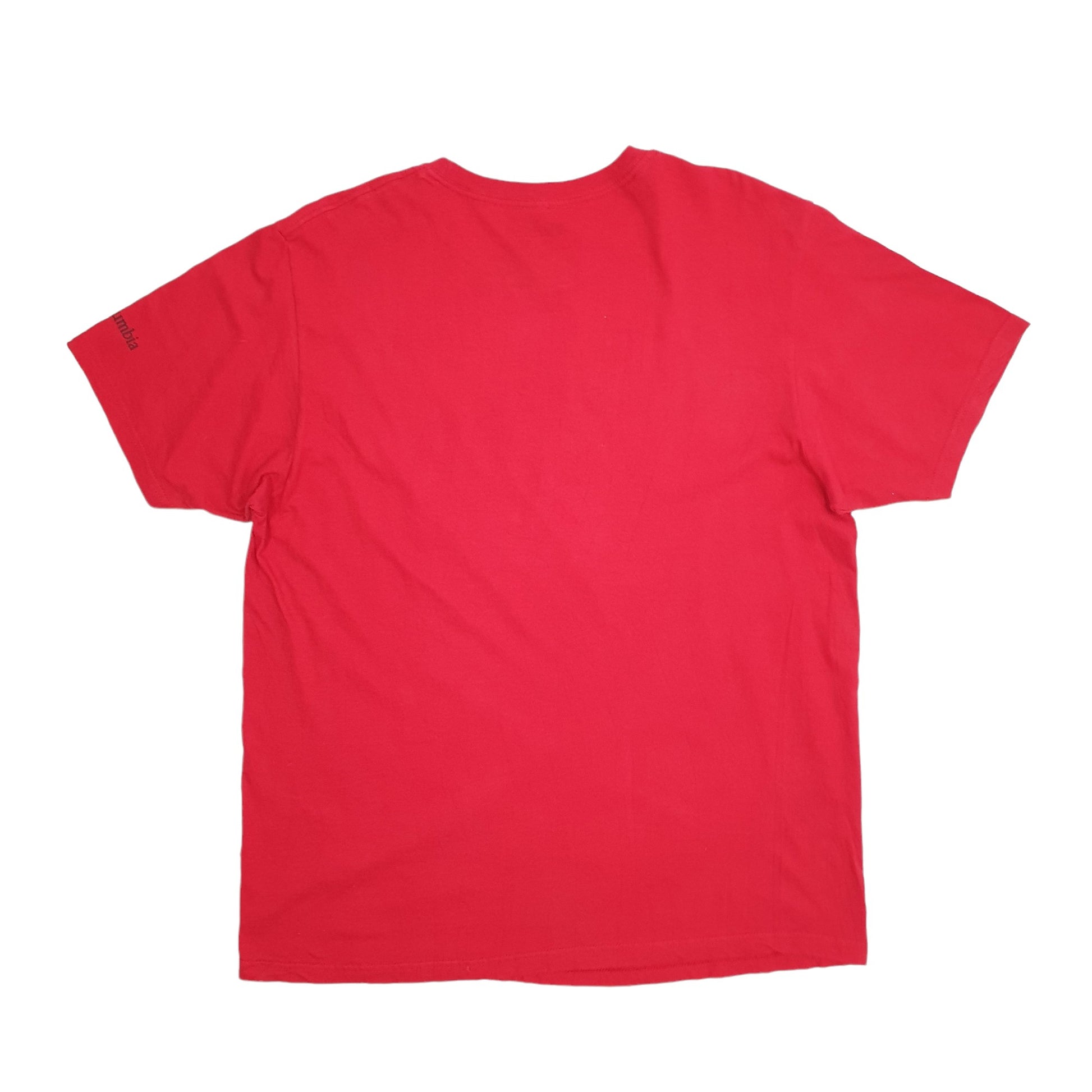 Mens Red Columbia Sportswear  Short Sleeve T Shirt
