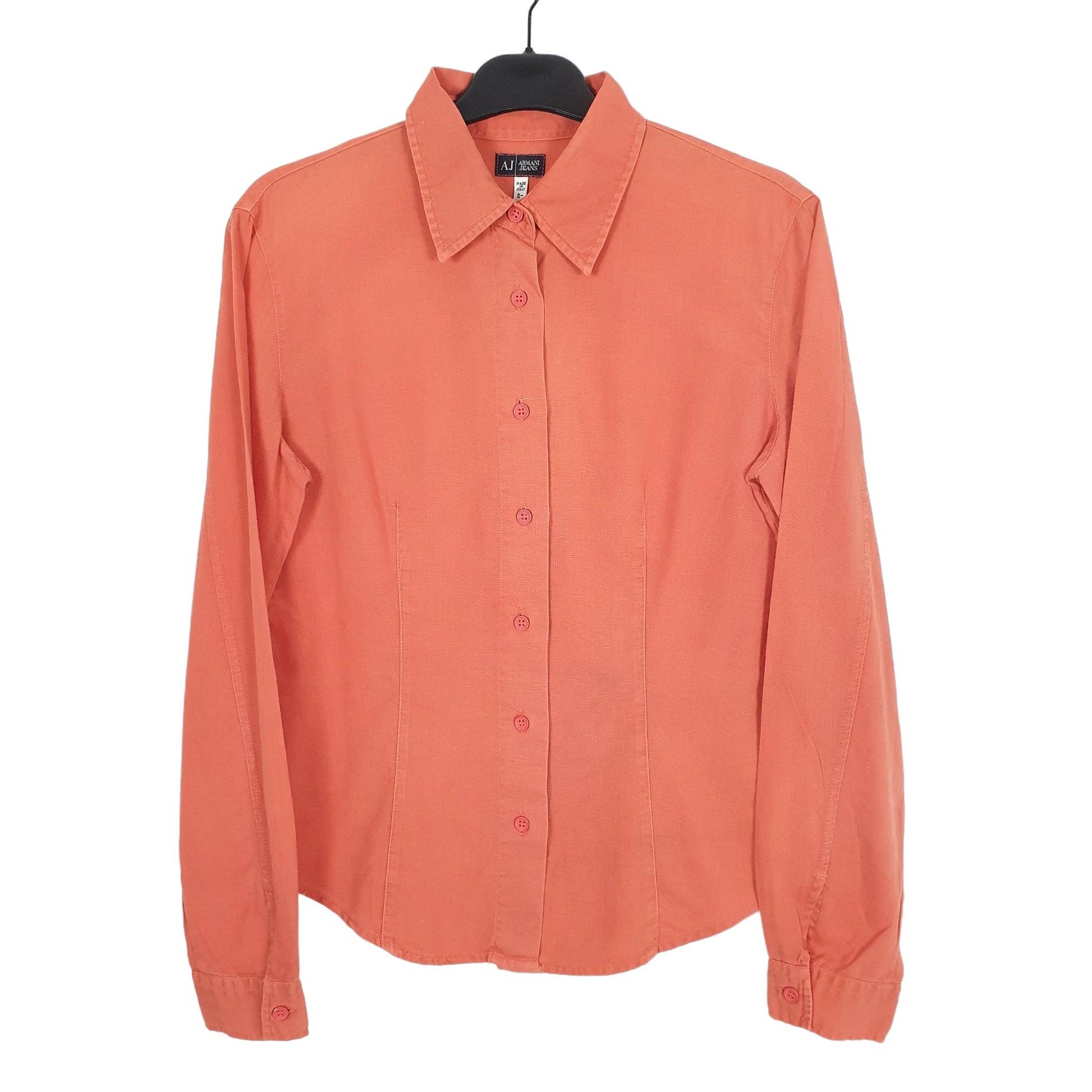 Armani Long Sleeve Regular Fit Shirt Orange