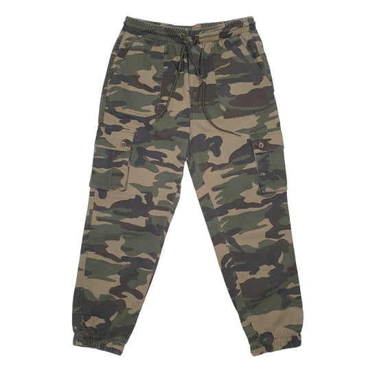 Mens Khaki C'est Toi Combat Pants Camouflage Cargo Trousers