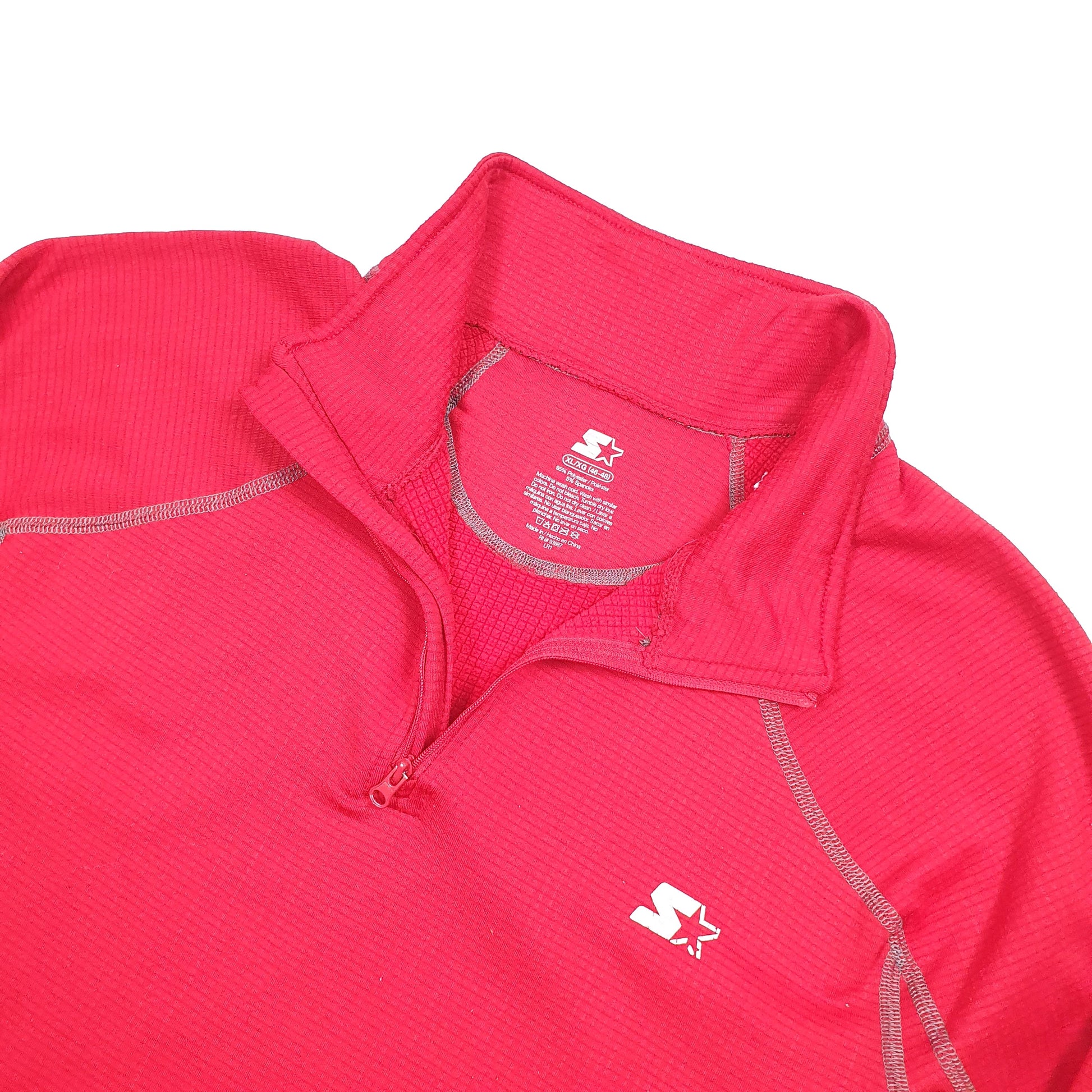 Starter Quarter Zip Fleece XL Red