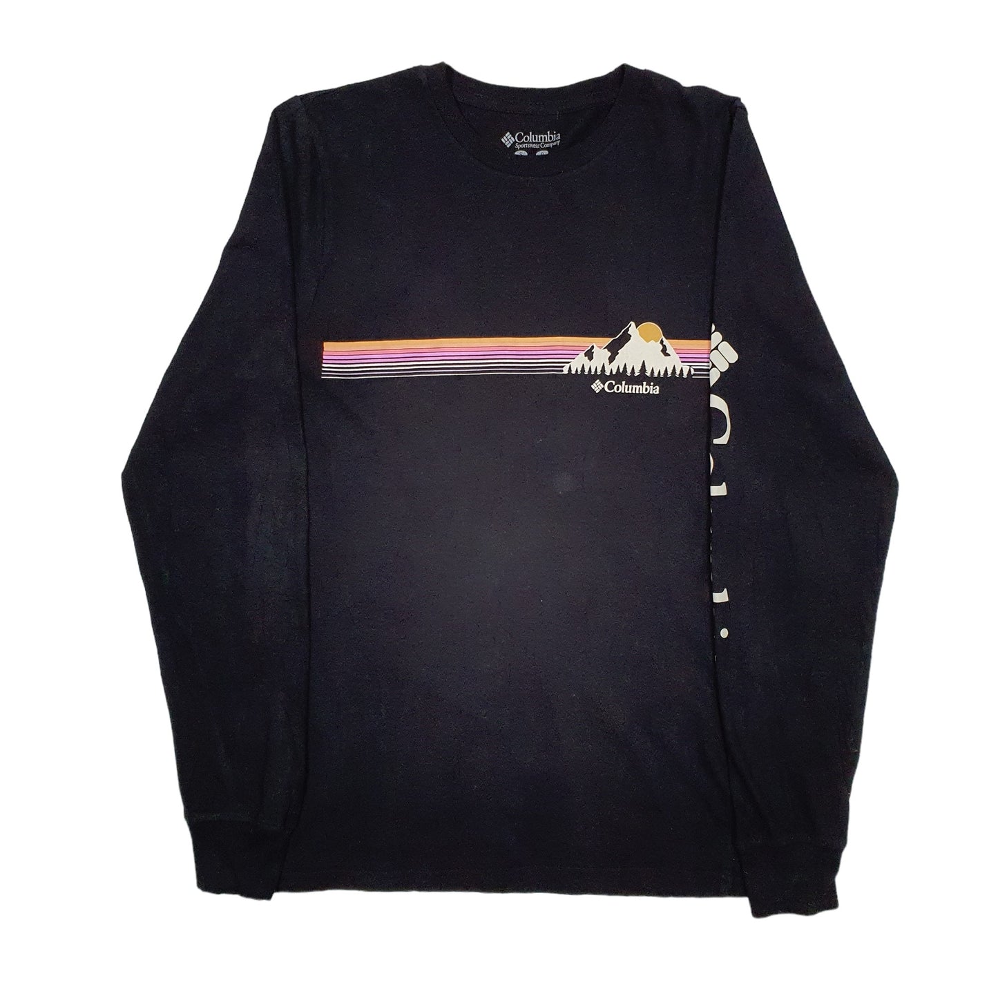 Mens Black Columbia Sportswear  Long Sleeve T Shirt