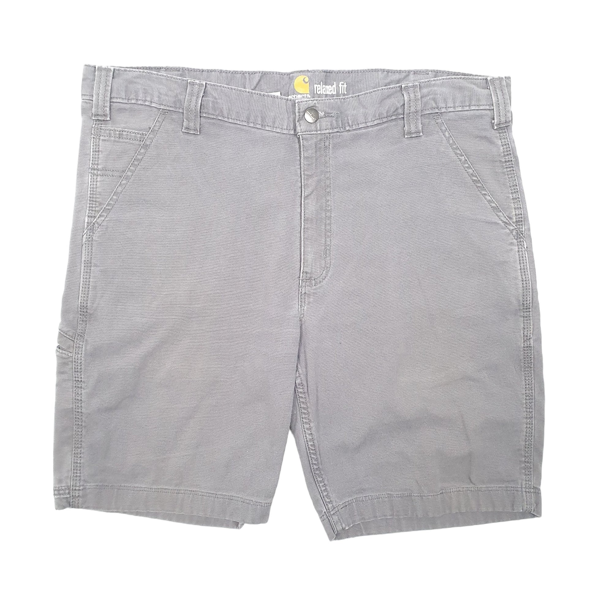 Mens Grey Carhartt Relaxed Fit Work Wear Carpenter Shorts