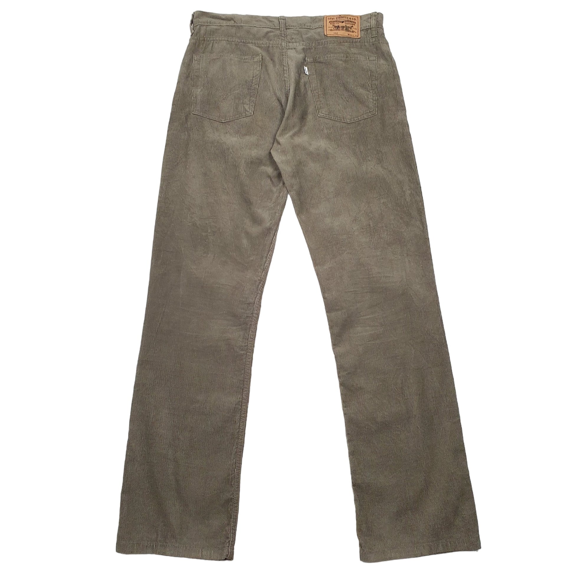 Mens Brown Levis 752 Corduroy Trousers