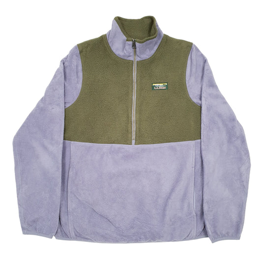L.L.Bean Quarter Zip Fleece S Grey