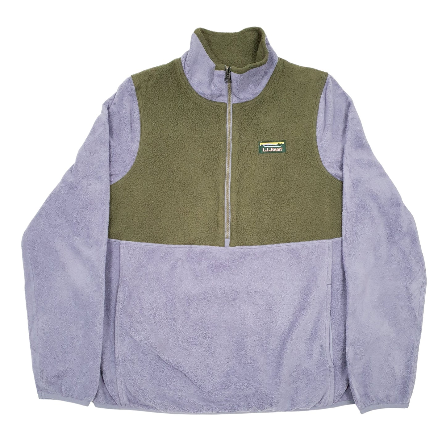 L.L.Bean Quarter Zip Fleece S Grey