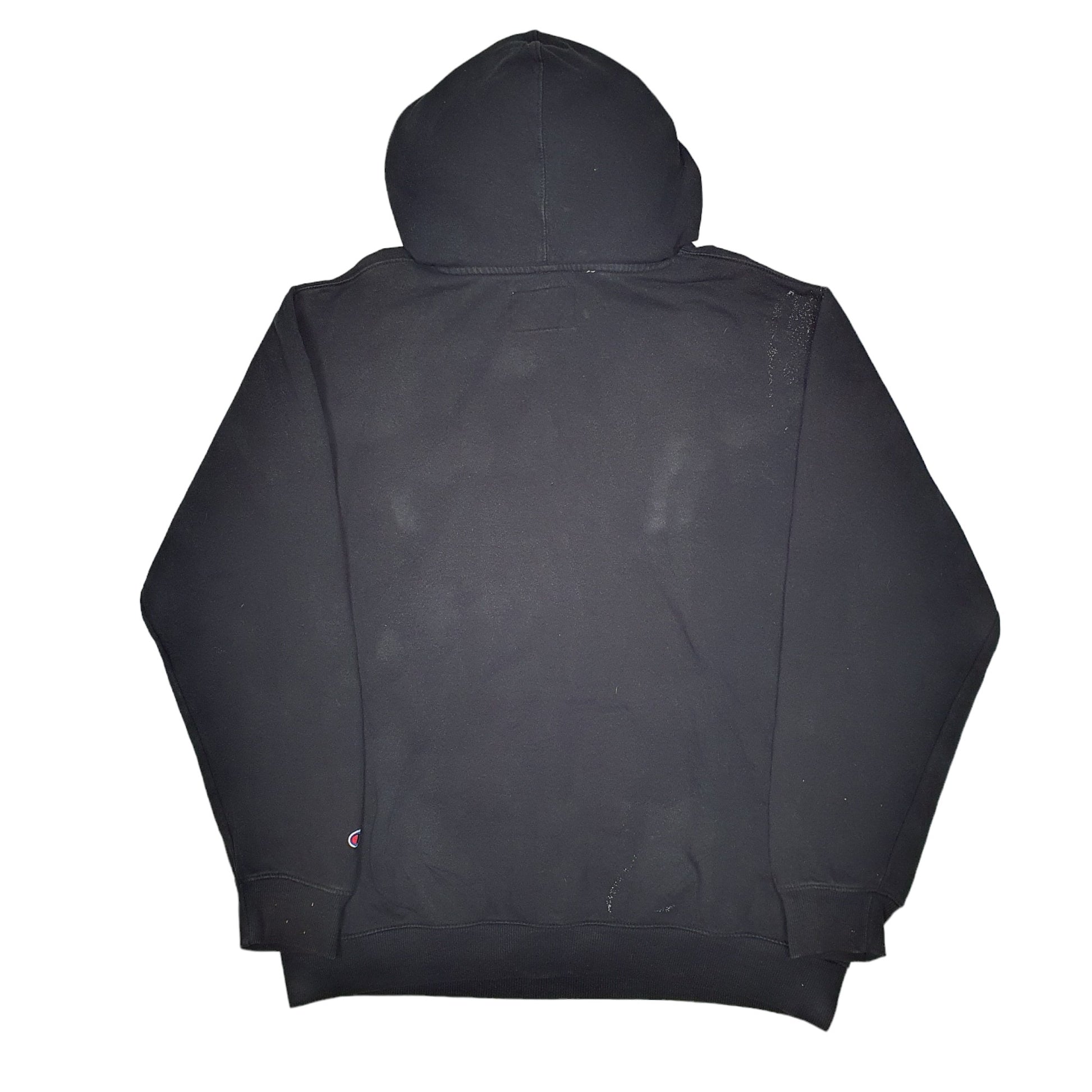 Mens Black Champion Spellout Hoodie Jumper