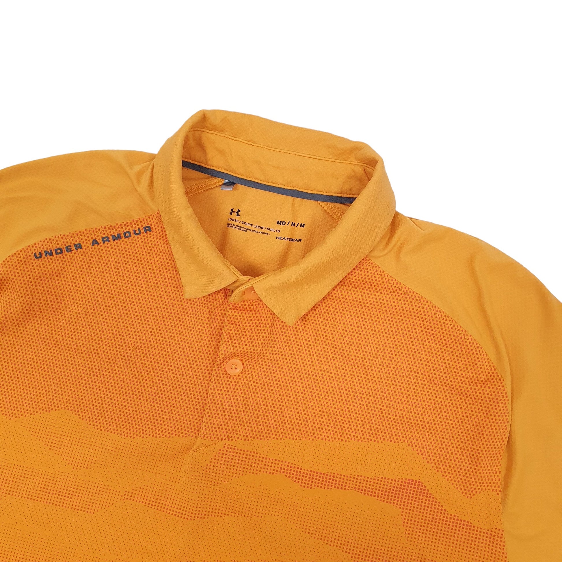 Under Armour Heatgear Short Sleeve Polyester Polo Shirt Orange