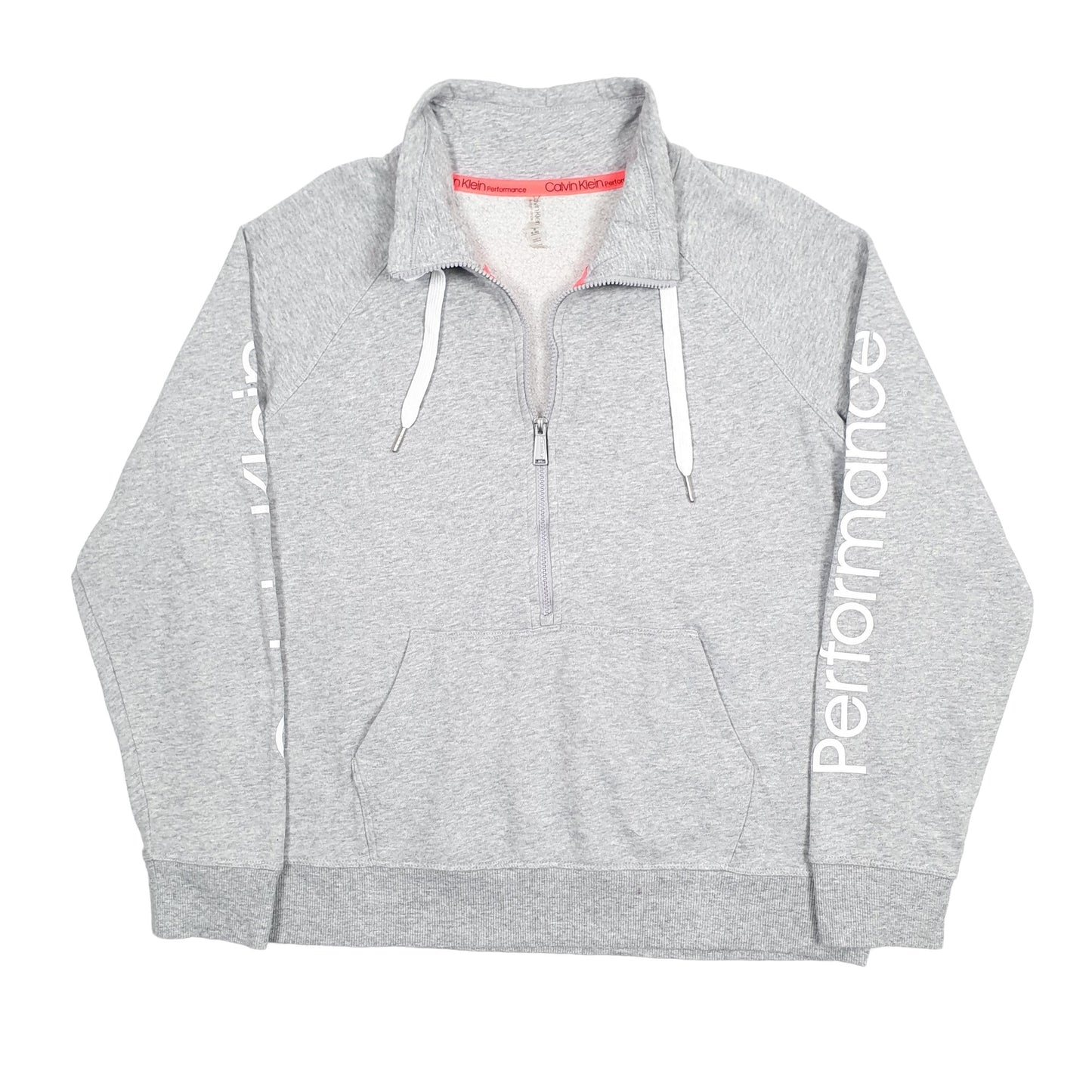 Calvin Klein Performance Spellout Quarter Zip XL Grey