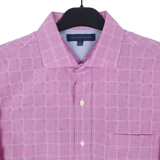 Tommy Hilfiger Long Sleeve Regular Fit Check Shirt Purple