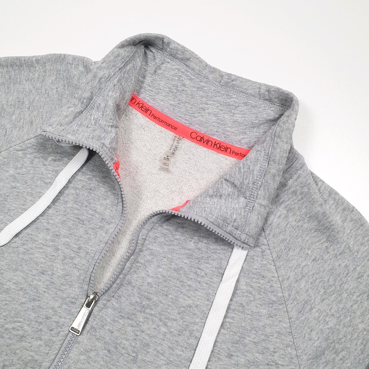 Calvin Klein Performance Spellout Quarter Zip XL Grey