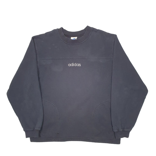 Mens Black Adidas Crewneck Jumper