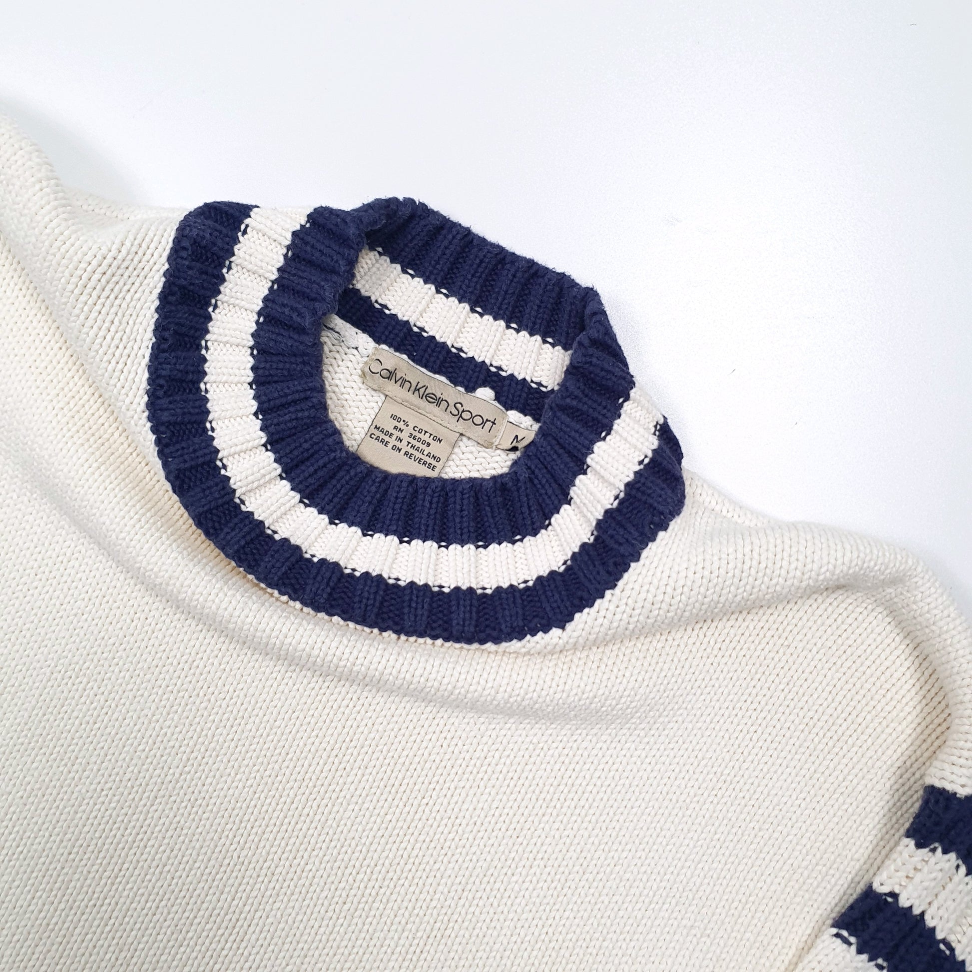 Calvin Klein Chunky Knit Crewneck M Cream